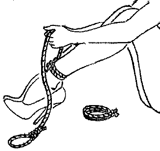Tying the ankles
